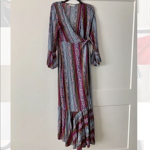 Bohemian Wrap Maxi Dress